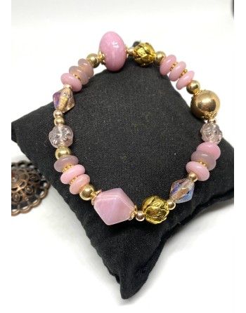 Bracelet Doré "Poudre de Rose"