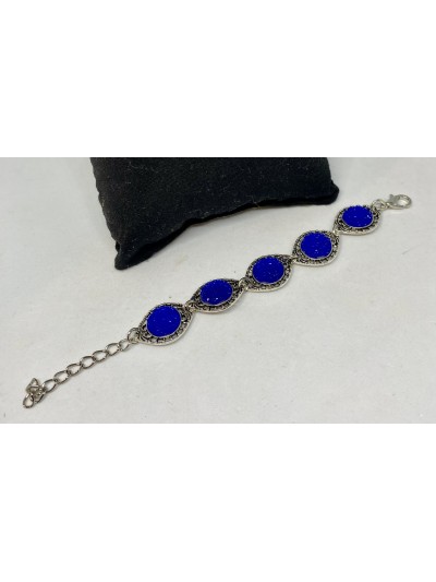 Bracelet métal Bleu brillant