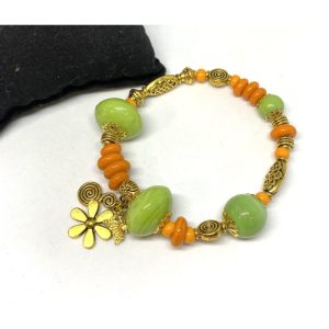 bracelet-fleur-anis-et-orange