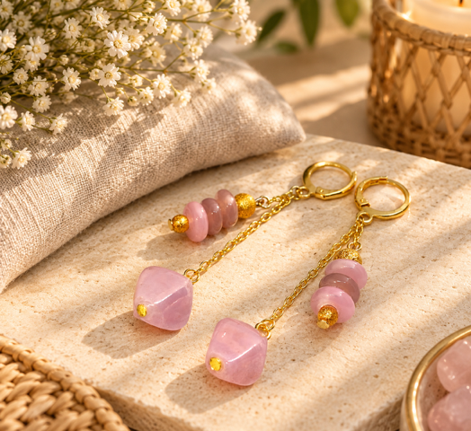 Boucles d'oreilles fantaisie faites main